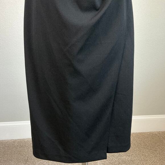 Alex Evenings Sequined Lace Sheath Sparkly Party Cocktail Dress Black Size 8 - Picture 9 of 13